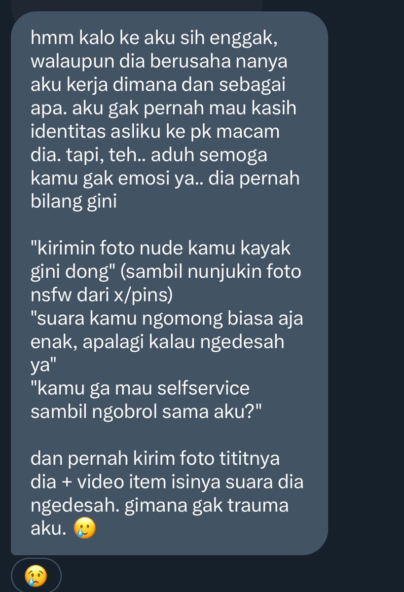 hourlyeaty's tweet photo. Oknum T ini emang sangean banget yah, tpi gk modal? 😭 *merinding*. Sampe kepoin rl rl korbannya ckck, mau di doxing kah? 😔 https://t.co/oc8CXo4ga7