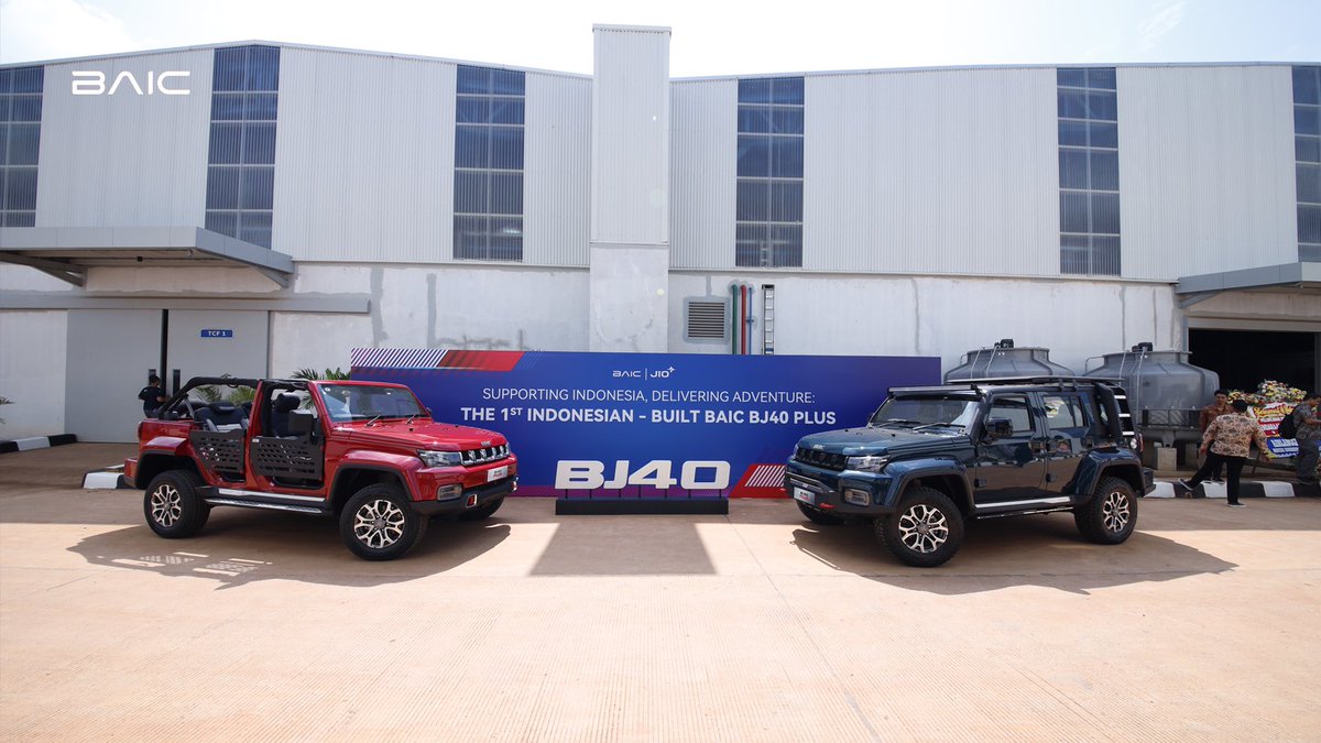 baicglobal's tweet photo. On June 2, BAIC’s first locally assembled BJ40PLUS rolled off the line at our Purwakarta plant in Indonesia! This milestone gears us up for bigger moves in Indonesia—stay tuned as we bring more of our rides to communities across the country!
#BAIC #BAICENJOYOURIDE #BJ40PLUS https://t.co/meGiAST0Sc