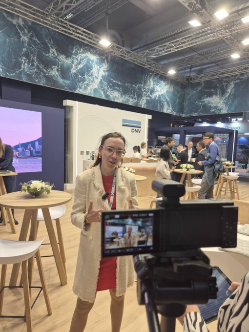 🎙️ In our last interview day at #NorShipping2025, we had the pleasure of speaking with Cristina Saenz de Santa Maria, DNV, on the future of sustainable and safe shipping.  

Stay tuned as she shares a powerful message for the next generation of maritime leaders.
