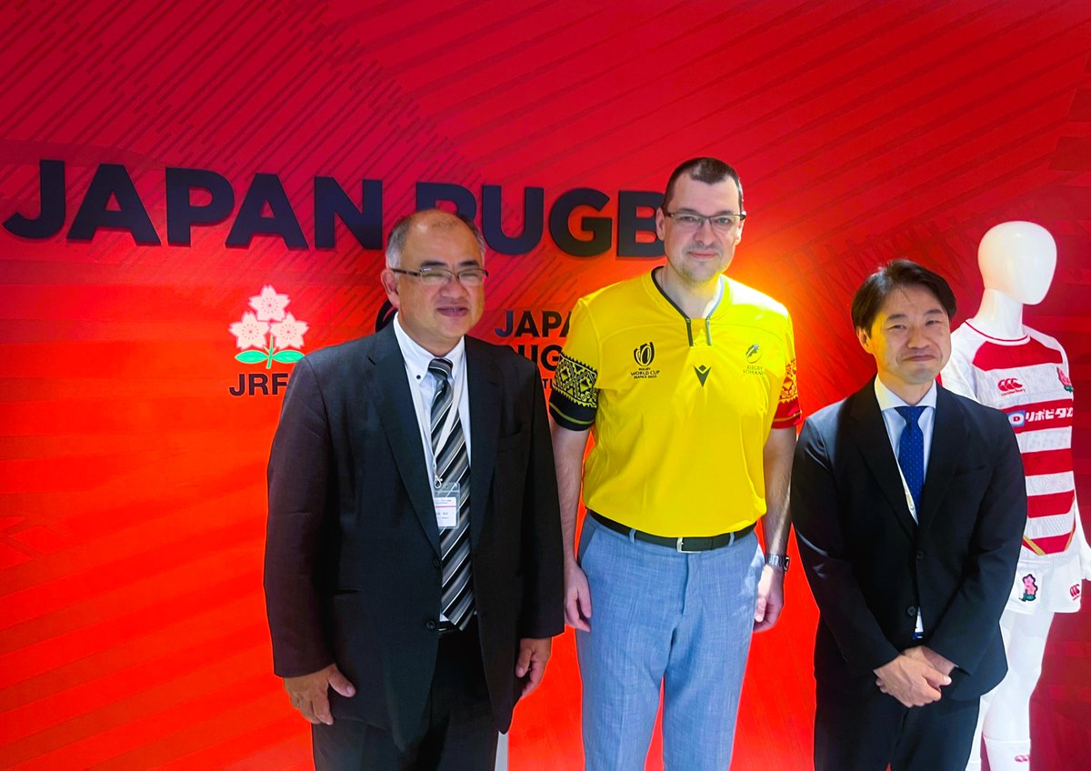 🇷🇴🇯🇵🏉I本日、私は日本ラグビーフットボール協会（JRFU）の山神考志最高事業統括責任者、そして飯島康弘国際関係部門部長にお会いすることができました。