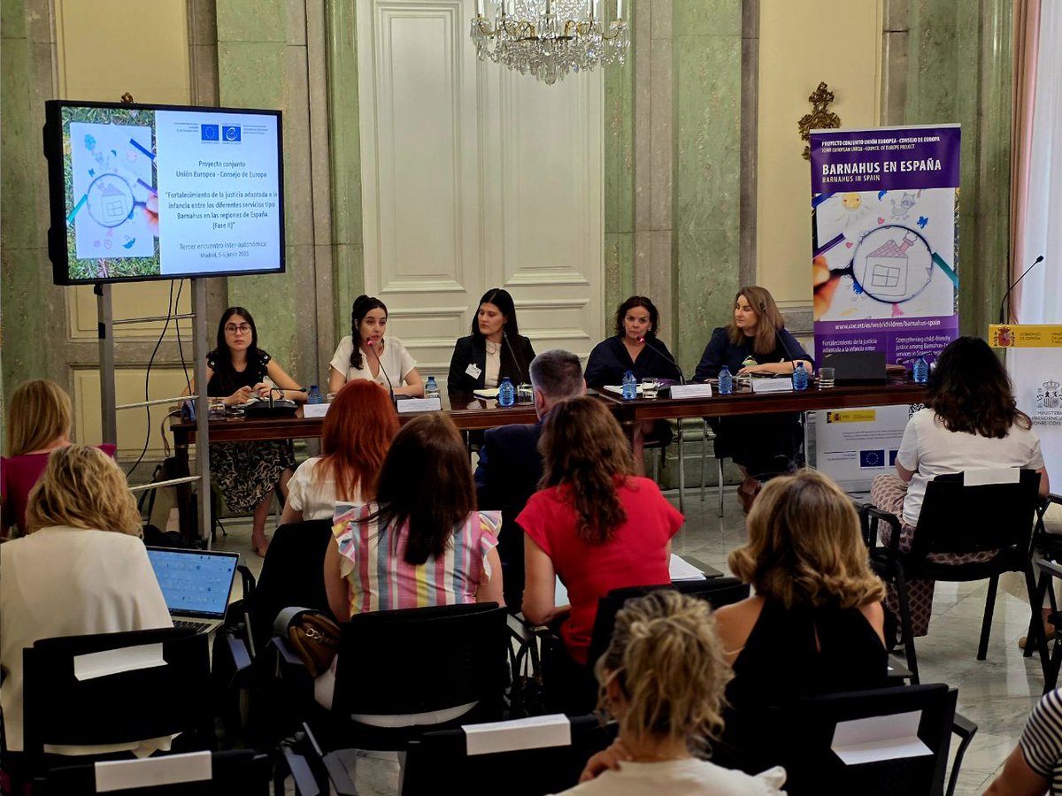 JuventudInfGob's tweet photo. Nuestra Directora General de Derechos de la Infancia y la Adolescencia, Sandra de Garmendia, ha inaugurado la 3ª reunión interautonómica del Proyecto conjunto de la Unión Europea y el Consejo de Europa “Barnahus en España (Fase II)". https://t.co/95VLSGB3f0