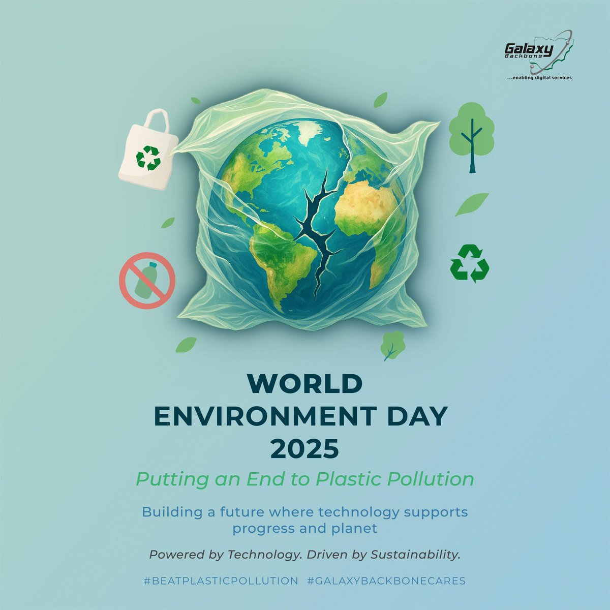 Galaxybackbone's tweet image. Today is World Environment Day; a global call to restore, protect and preserve the planet.

At GBB, we believe #digitaltransformation and #environmentalsustainability go hand in hand.