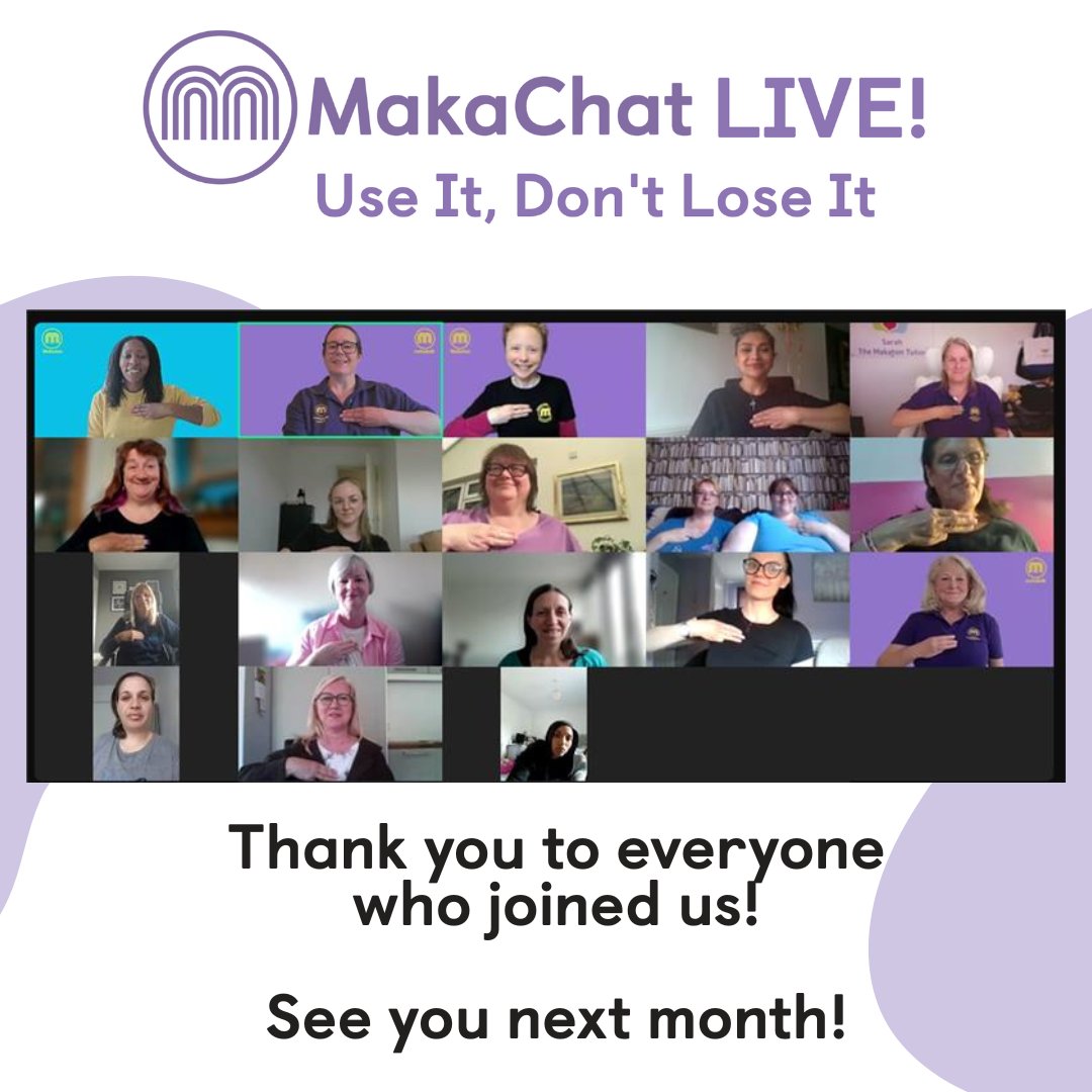 Thanks to everyone who joined MakaChat Live yesterday! Missed it? Don’t worry — the next one’s on 3 July, 1–2pm.
Learn signs, explore resources &amp; join seasonal breakout rooms.
🔗 bit.ly/3Sy2FBQ
#WeTalkMakaton #MakaChatLive