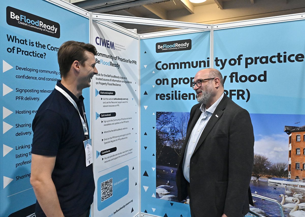 CIWEM_BFR's tweet image. Today at @floodandcoast , @CIWEM's Paul Shaffer will be delivering a session: "Delivering confidence in Property Flood Resilience".
⏰ 12:30-13:00 (BST)
📆 05 June 2025
📍 Critical People Skills Stage (Hall 1)
You can also find us at stand PF2.
#FloodandCoast25 #FC2025 #CIWEM