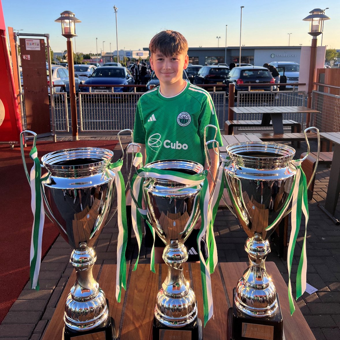 Congratulations to our year 9 pupil who has completed a treble winning season with his club, Antrim Soccer Academy🏆
 
After already becoming League and Cup champions, Aodhan played in a League Cup final against Celtic Boys FC at The Oval. 
 
Well done, we are very proud of you🌟