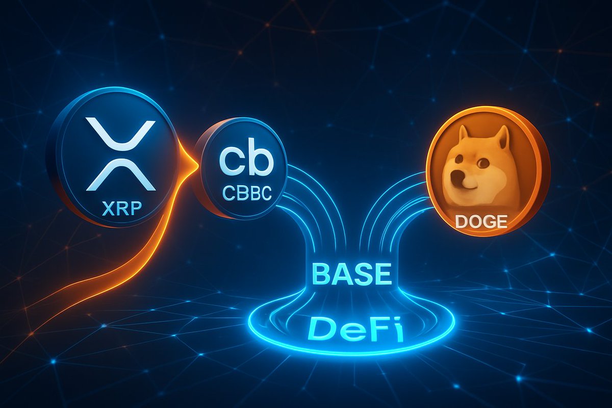 Coinbase just launched wrapped $XRP (cbXRP) &amp; $DOGE (cbDOGE) on its #Base Layer 2 network! 🚀 These 1:1 backed tokens enable cross-chain use, bringing XRP &amp; Dogecoin into the growing #BaseDeFi ecosystem. cbLTC &amp; cbADA are next in line. #Coinbase #Crypto #Layer2 #XRP #DOGE
