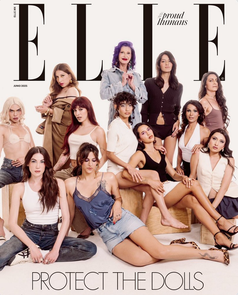 ¿Cómo va la ofensiva contra las identidades periféricas?, se preguntan las de <a href="/pikaramagazine/">Pikara Magazine</a>.
Aquí les dejo una ofensiva, en forma de portada de Elle, contra identidades (trans, por supuesto) ahora llamadas muñecas (dolls, que suena más periférico)