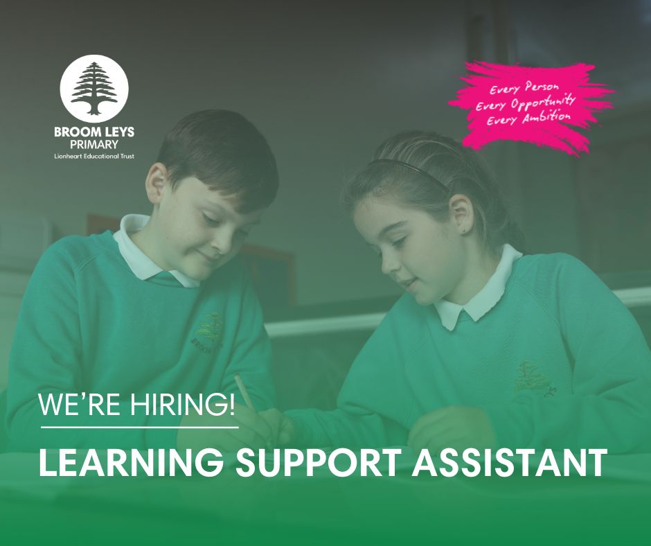 📝Broom Leys in #Coalville are looking for an enthusiastic individual to support teaching and learning in their vibrant school.

✨With fantastic facilities and a strong focus on wellbeing, it’s a brilliant place to help children thrive.

📲Apply now⤵️

🔗eteach.com/careers/lionhe…