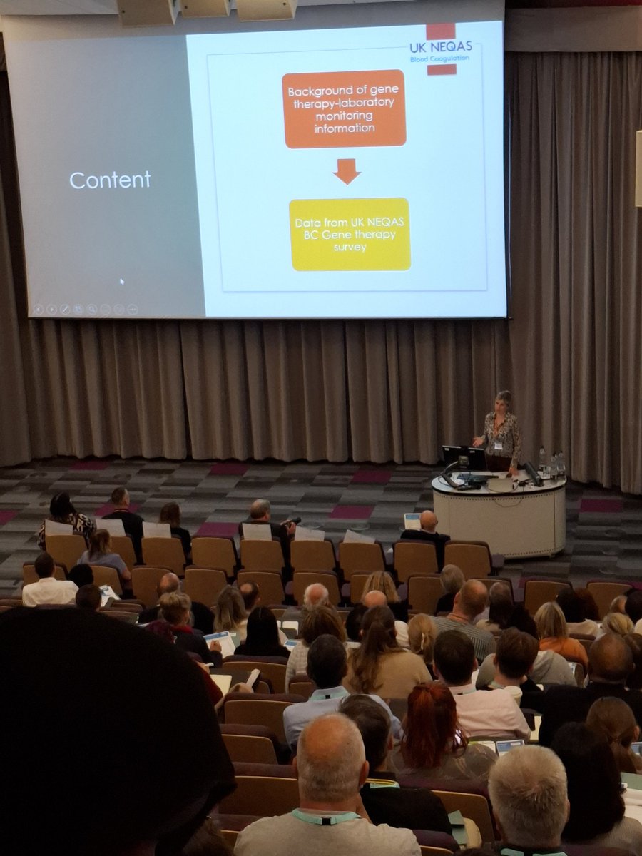 Now at #CLH2025, Anna Williams of UK NEQAS BC presents "EQA for Gene Therapy"