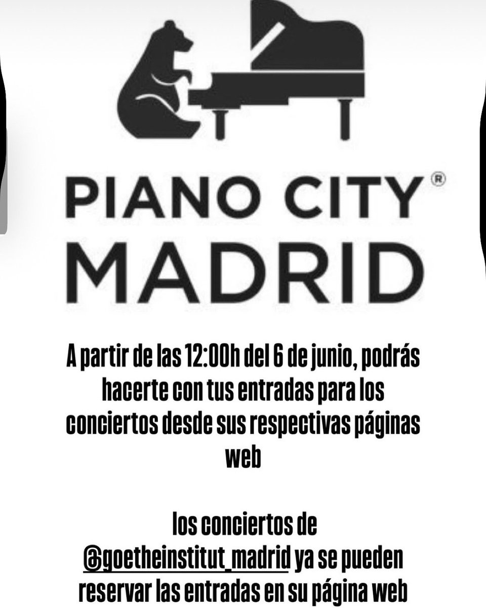 IMPORTANTE 
El concierto es gratuito pero hay que descargar la entrada en esta web serreria-belga.es/actividades/os… #pianocitymadrid