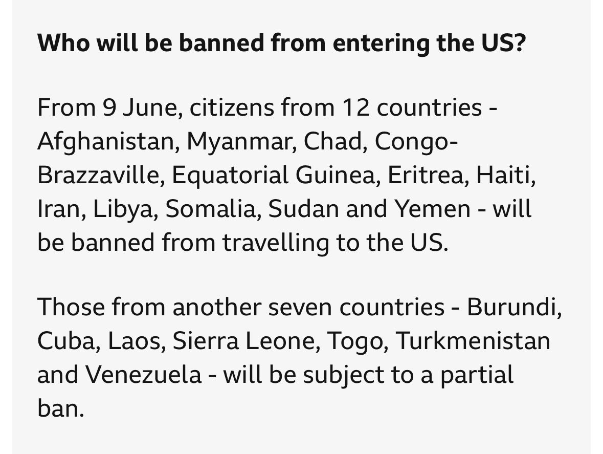 This will come to haunt America &amp; Trump. 
Pakistan not on Trump’s banned countries list. Where was Osama Bin Laden found ? Pakistan. Where are world’s most dangerous terrorist training camps? Pakistan. Just watch <a href="/realDonaldTrump/">Donald J. Trump</a>