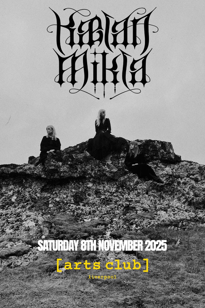 artsclublpool's tweet image. ON SALE
Icelandic post-punk band Kælan Mikla will be coming to Arts Club on the 8th November. Tickets are now on sale - seetickets.com/event/kaelan-m…
