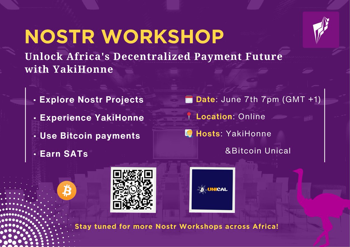 Decentralized Social Media: The Future is Here! 🚀

Yakihonne is excited to partner with Bitcoin Unical community  to host workshops ! Through these sessions, we aim to empower young builders to explore censorship-resistant, open, and user-owned social media — unlocking new