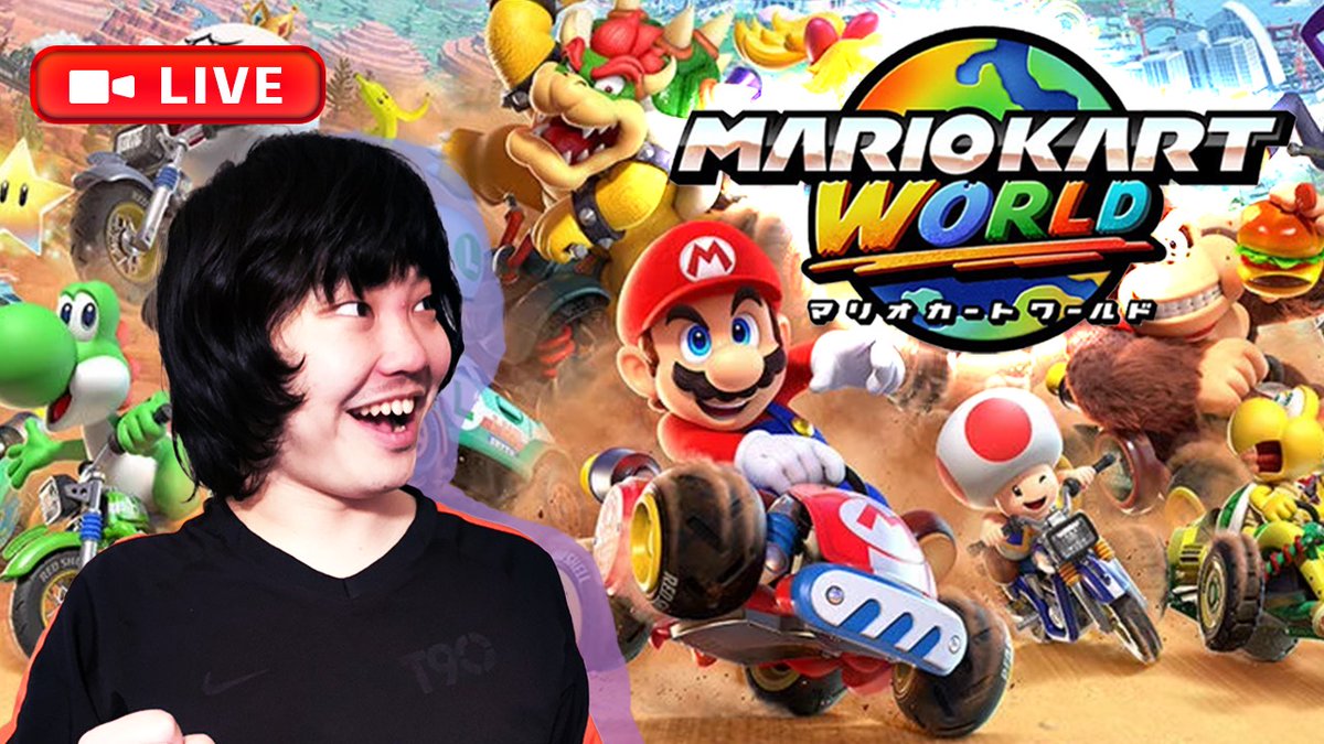 goukiseijingggg's tweet photo. 【今日の生配信】
友人からswitch2をお借りすることが出来ました!
マリオカートワールドをswitch2で生配信します!
凄いドキドキします！19:30～

【マリオカートワールド】【生配信】【switch2】 　#ゲーム　#生配信 　#マリオカートワールド 　　#switch2　https://t.co/FpIbjhJGyP https://t.co/YqUUAuxj0T