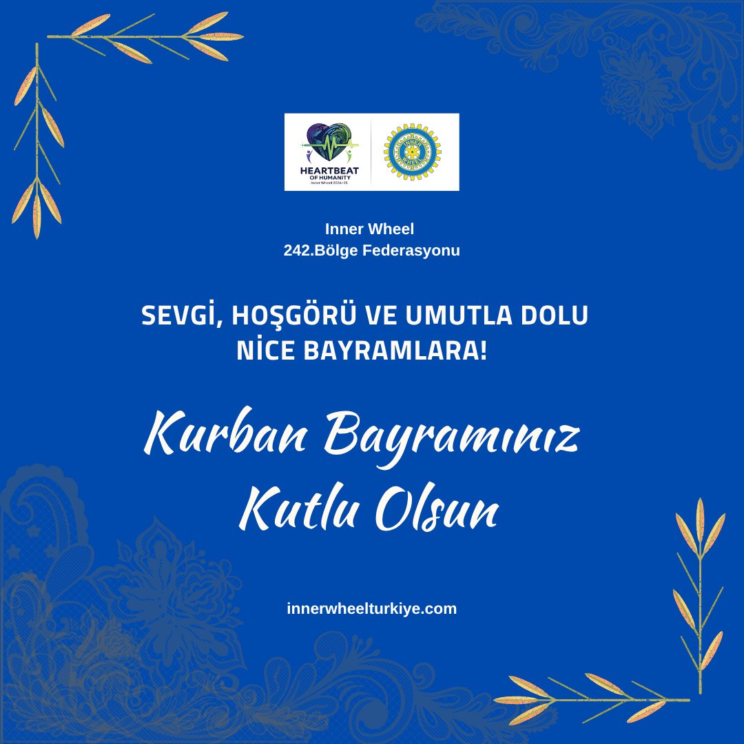 InnerWheelTR's tweet image. Sevgi, hoşgörü ve umut dolu nice bayramlara, Kurban bayramınız kutlu olsun💐

🌐innerwheelturkiye.com

Inner Wheel 242.Bölge Federasyonu 

#innerwheeltürkiye #innerwheel242bölge #iyibayramlar