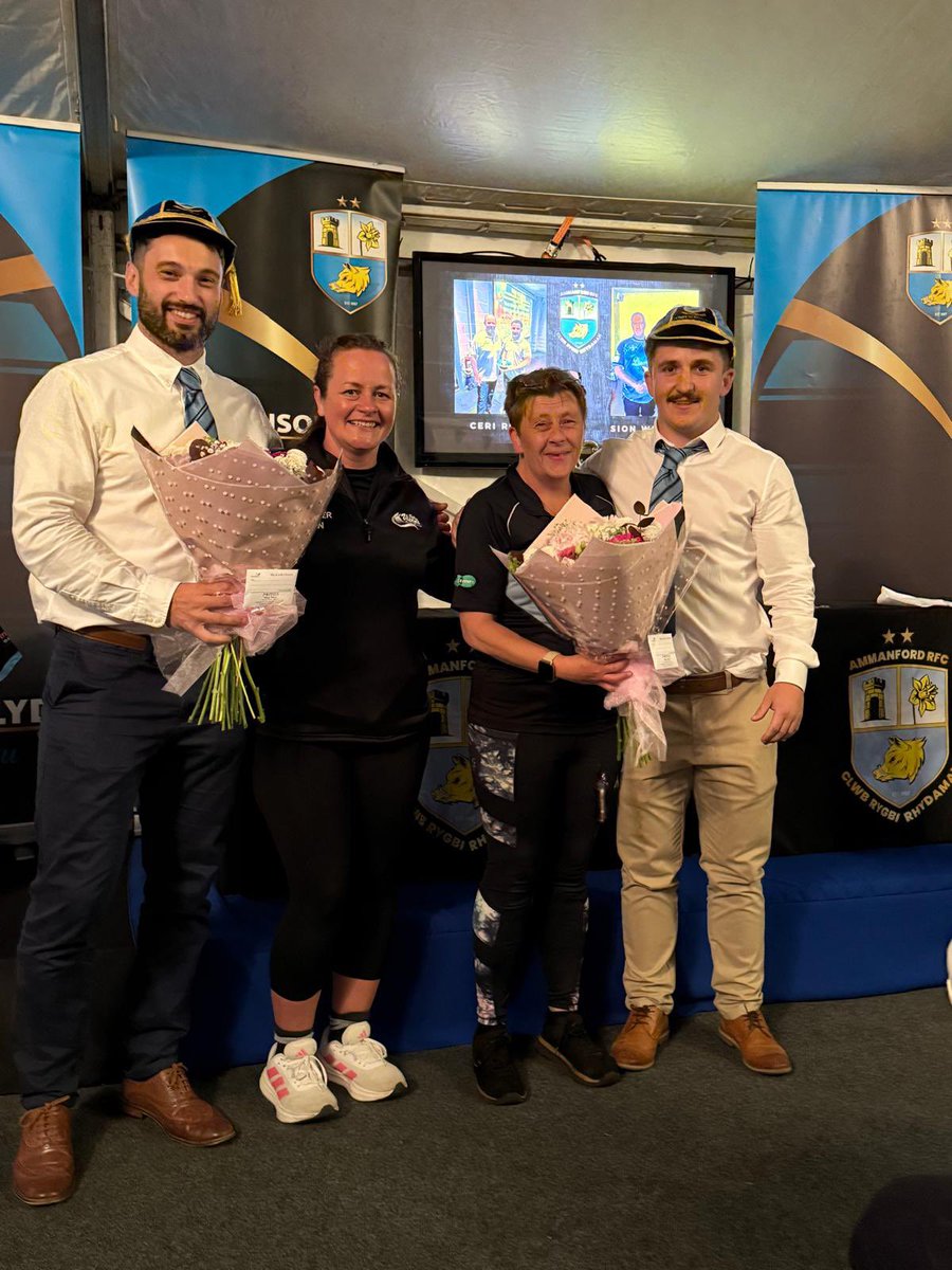 On behalf of the whole club thank you to our stewardess Sian,Nicola and all the bar staff for your continued hard work all season.

Even though the rugby union season has finished,the team will be busy over the summer months helping all the Ammanford community clubs we support.