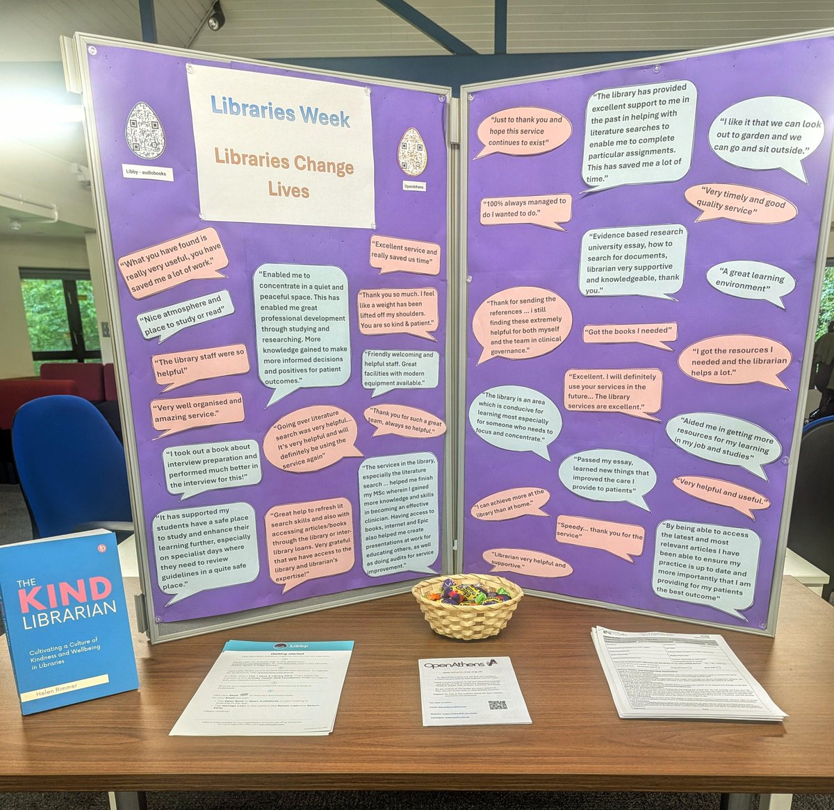 Happy Libraries Week!📚🖥️☺️ 'Libraries Change Lives' is the theme for 2025, so this week we have displayed some of our user feedback on how our library has impacted or helped to make a change <a href="/FrimleyHealth/">Frimley Health NHS Foundation Trust 💙</a> 
flipbookpdf.net/web/site/7b967…

#LibrariesWeek #NHSKFH