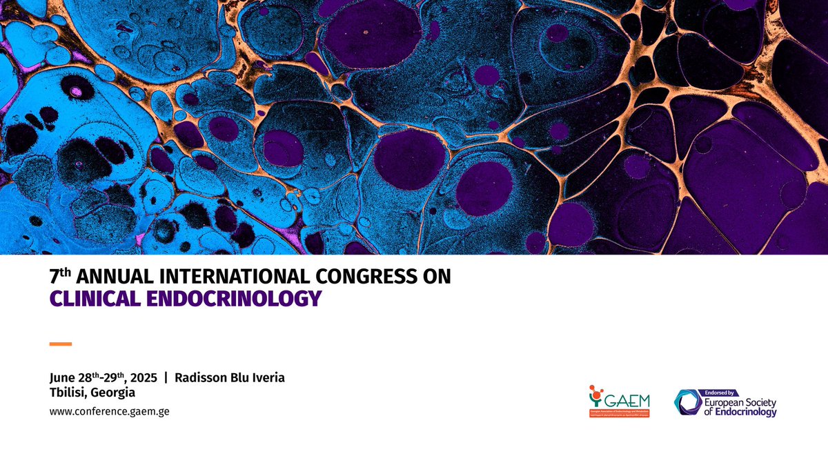 GAEM (@gaem_endo) on Twitter photo 🚀 Georgian Association of Endocrinology and Metabolism is proud to announce 7th international annual congress in Clinical Endocrinology endorsed by <a href="/ESEndocrinology/">European Society of Endocrinology (ESE)</a> that will take place in Tbilisi, Georgia 🇬🇪
👉 For detailed information visit web page: conference.gaem.ge/index-en.html 🚀 Georgian Association of Endocrinology and Metabolism is proud to announce 7th international annual congress in Clinical Endocrinology endorsed by <a href="/ESEndocrinology/">European Society of Endocrinology (ESE)</a> that will take place in Tbilisi, Georgia 🇬🇪
👉 For detailed information visit web page: conference.gaem.ge/index-en.html