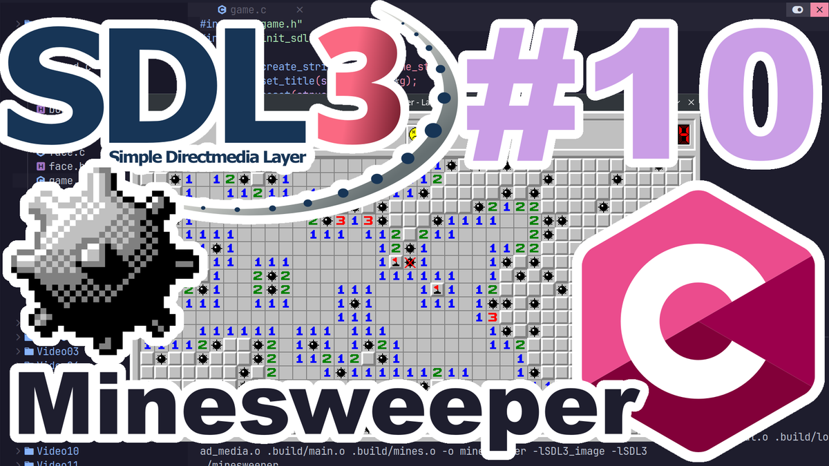 ProgramRainbow's tweet photo. Face Button - Minesweeper / Prato Fiorito - Part 10 - C and SDL3.

In this video we will be setting up the Face button for expressions and to reset the game.

#C #SDL #SDL3 #Programming #Minesweeper #GameDev #Tutorial

https://t.co/Itpzk1AppF https://t.co/oQ7JK3WoNQ