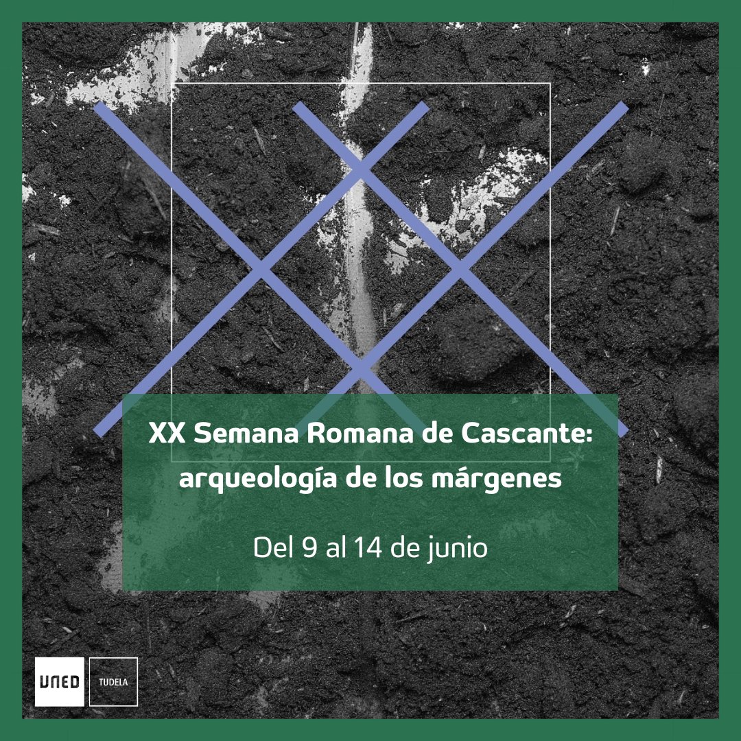 📅 Entre el 9 y el 14 de junio, celebraremos el ciclo de conferencias de la XX Semana Romana de Cascante, que organizamos junto a la Asociación Cultural Amigos de Cascante Vicus y el Ayuntamiento de Cascante.

📲 Más información y matrículas en: bit.ly/4jybk2d