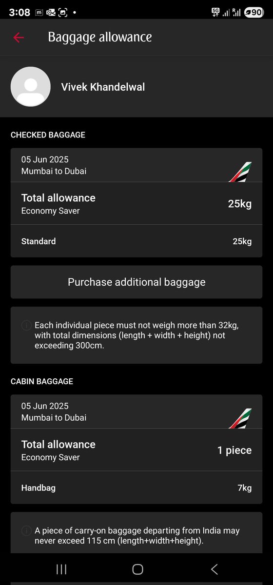 vivekkin's tweet photo. @DGCA how to file a complaint if @emirates changes the baggage allowance without notification. Should the complaint be filed with DGCA or consumer court. #airline #travel #India #Dubai https://t.co/KrBcEzxtnG