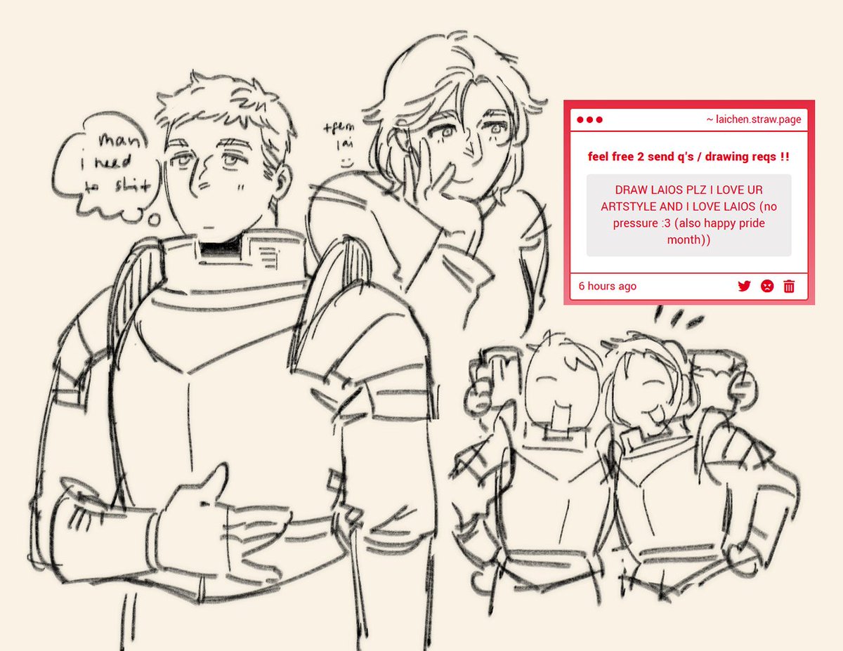 YAAY i love laios i lovee laaioooses (and happy pride month to you too!!!!!!