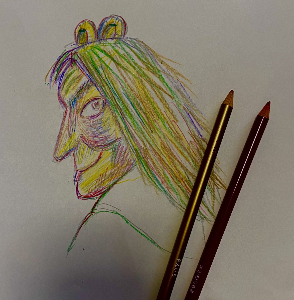 ko___he___'s tweet image. 今日食べたラーメンの絵とねずみばあさんのファンアート