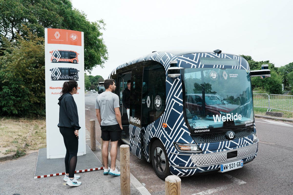WeRide Teams Up with Renault to Bring Autonomous Shuttle to Roland-Garros Again

globenewswire.com/news-release/2…
#SelfDrivingCars #AI #IoT #5G #AutonomousVehicles #autonomous #Robot #startup #SmartCity #robotaxi #travel #tech #technology #mobility #delivery #Transport
#Auto #TechTrends