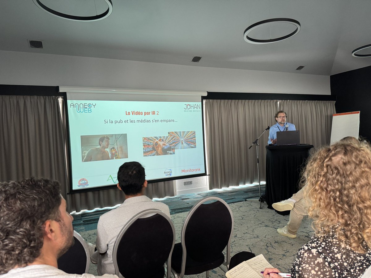 Stéphane MADALENO (@smadaleno) on Twitter photo Superbe conférence de <a href="/mrgris/">Johan Puisais 🇺🇦 🇪🇺 🇫🇷</a> à #annecyweb2025 sur les différentes solutions et IA vidéos. Ça donne pas mal de nouvelles idées ! Superbe conférence de <a href="/mrgris/">Johan Puisais 🇺🇦 🇪🇺 🇫🇷</a> à #annecyweb2025 sur les différentes solutions et IA vidéos. Ça donne pas mal de nouvelles idées !