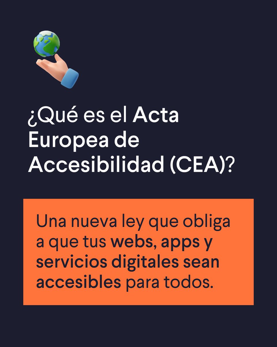 KeepCoding_'s tweet image. ¿Tu web/app es accesible? 👀
Desde el 28/06/25 será obligatorio por la ley europea (CEA).
Y aquí te preparamos con un curso práctico para aplicar WCAG 2.2 y cumplir con la EN 301 549.
📍 bit.ly/3FIE22m
#AccesibilidadDigital #CEA