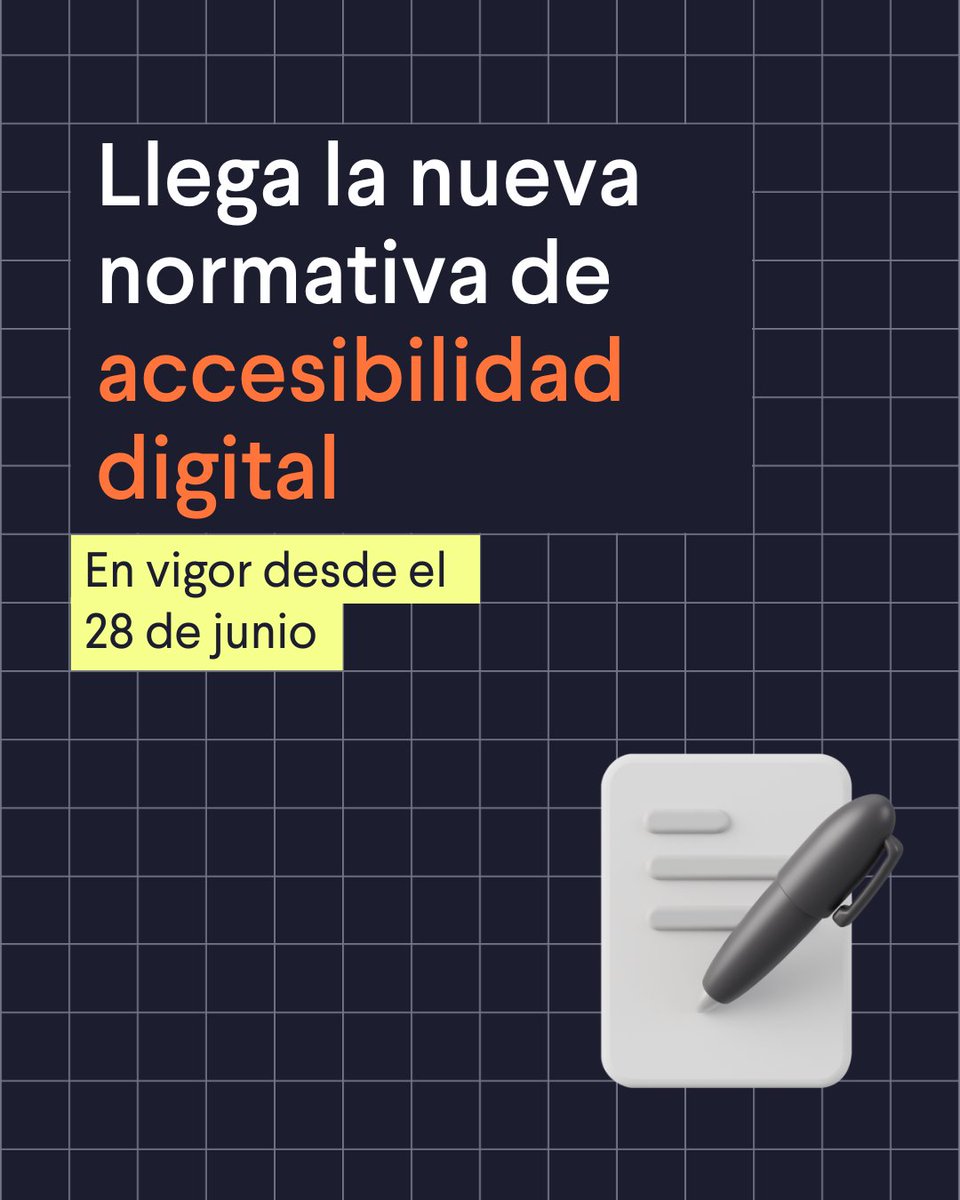 KeepCoding_'s tweet image. ¿Tu web/app es accesible? 👀
Desde el 28/06/25 será obligatorio por la ley europea (CEA).
Y aquí te preparamos con un curso práctico para aplicar WCAG 2.2 y cumplir con la EN 301 549.
📍 bit.ly/3FIE22m
#AccesibilidadDigital #CEA