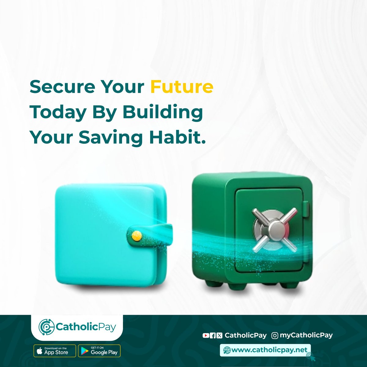 CatholicPay's tweet photo. Secure your future today by building a smart saving habit! 🏦✨ Start small, think big. #FinancialFreedom #SaveSmart #NigeriaFinancials #WealthBuilding #SmartSavings #CatholicPay #FutureFocused #InvestmentGoals #MoneyMatters #NaijaHustle https://t.co/szV0L2xIBY