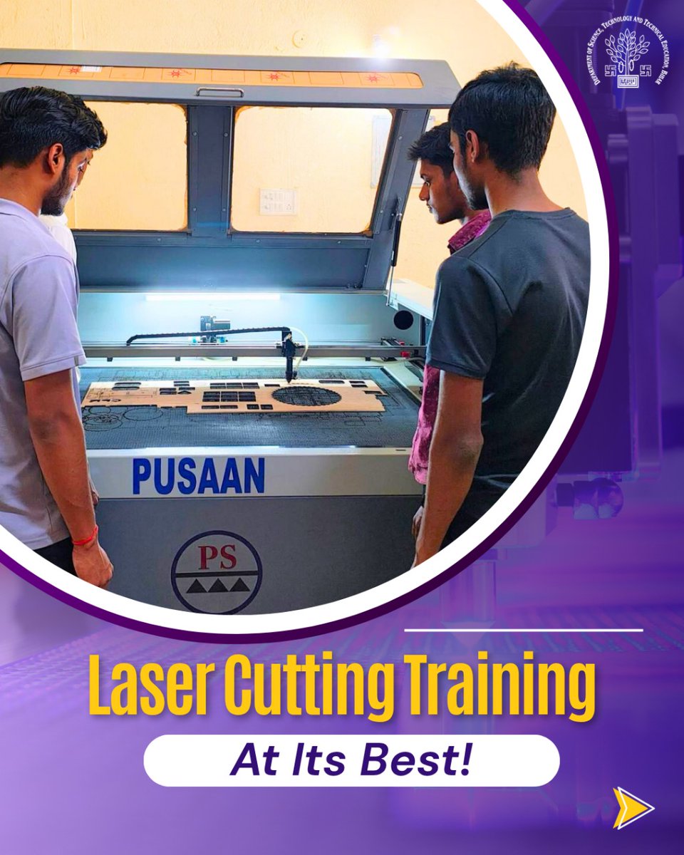 DSTTEBihar's tweet image. Students at Govt Polytechnic Siwan are getting hands-on training in Laser Cutting Technology! 

This practical session, under @dsttebihar, equips future technicians with industry-ready skills.

#SkillDevelopment #DSTTEBihar #PolytechnicEducation #Siwan #EngineeringSkills
