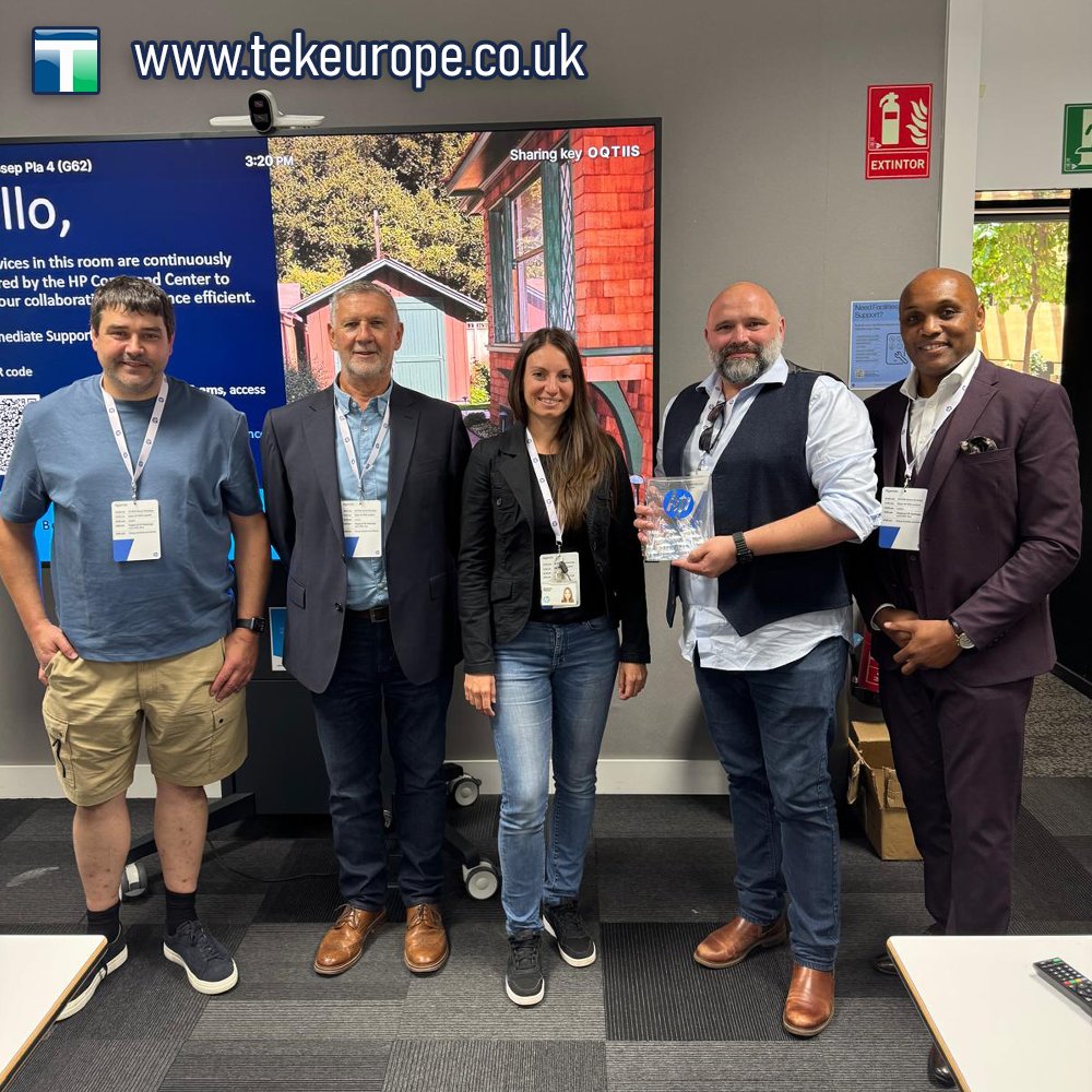 Tekeurope's tweet photo. We're exited to announce that Tekeurope was given an award at the recent HP Partner Event in Barcelona! 🏆
Read about the news on our website: https://t.co/ABrDBJBDNv
#hppartners #hppartnerevent #tekeurope #hpeawards #technews2025 https://t.co/KY40XNt7Ht