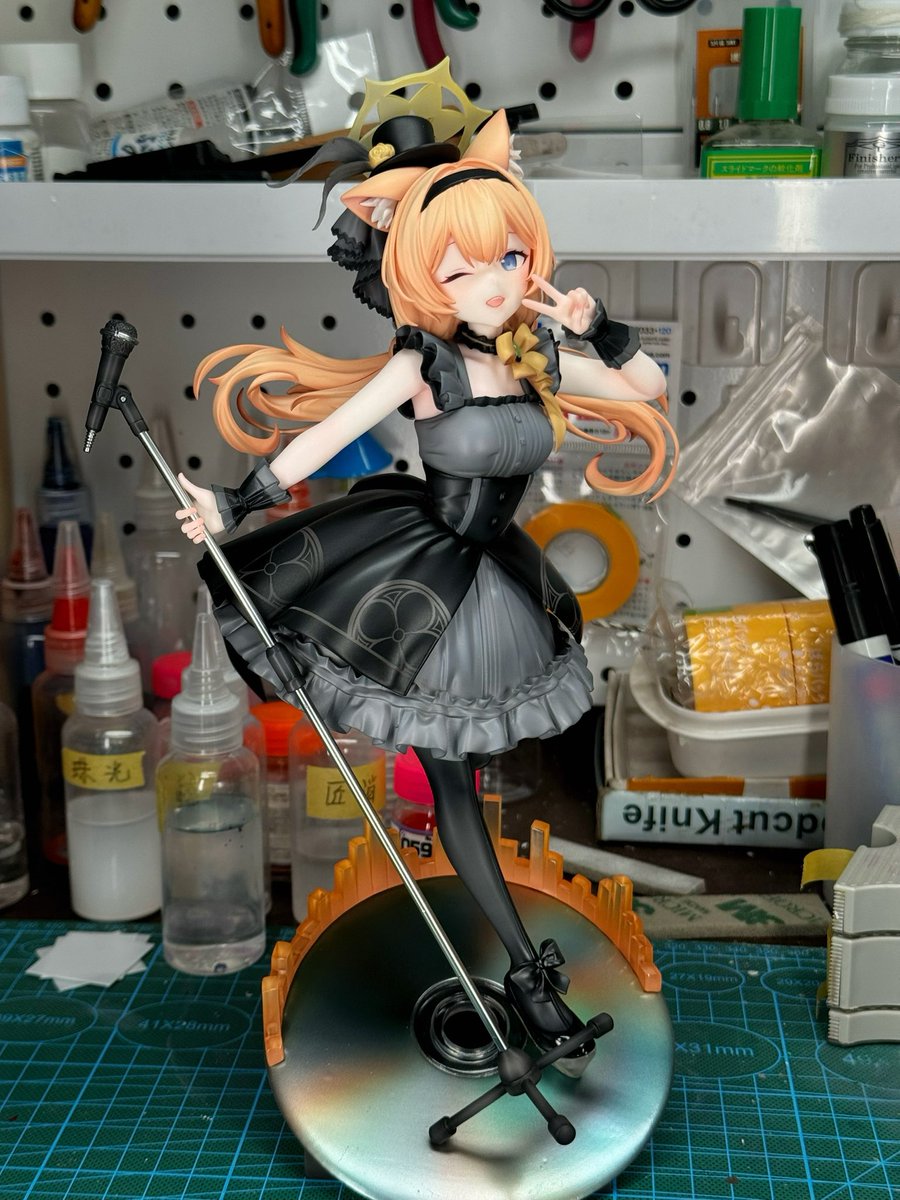 『私の歌を届けてきますーー！』
ということで、マリーちゃん アイドルver.を塗りました😊
原型➡️拾柒さん(<a href="/wzwddnc/">拾柒 冬wf1-25-01</a> )
#ブルアカ #BlueArchive #伊落マリー 
#WF2025S #ワンフェス2025w #WF2025夏