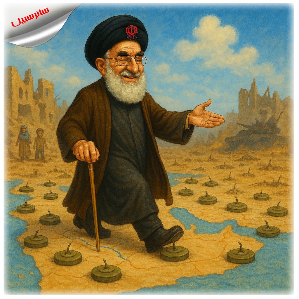طموحات خامنئي وإشعاله للحروب في المنطقة ستنفجر كالألغام تحت قدميه!..
جاه‌طلبی و جنگ‌افروزیهای خامنه‌ای در منطقه، مانند مینهایی زیر پایش عمل خواهند کرد!..
Khamenei’s ambitions and warmongering in the region will explode like landmines beneath his feet!۰
#خامنئي_عدو_مشترك
#سائرسبیل