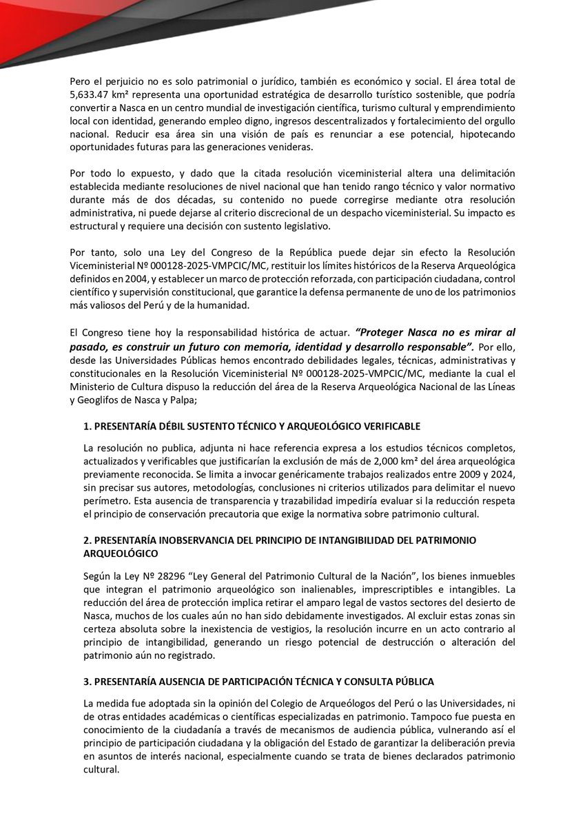 AunapN's tweet photo. UNIVERSIDADES PÚBLICAS: "Proteger (las Líneas de" Nasca no es mirar al pasado, es construir un futuro con memoria, identidad y desarrollo responsable" NO AL RECORTE https://t.co/jlGGvojIPr
