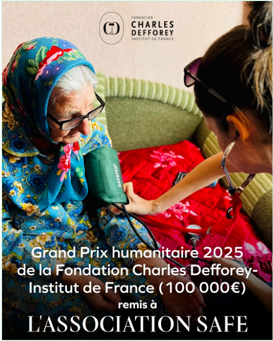 jacquesduplessy's tweet image. 1/4 Je suis très fier de vous annoncer que @AssociationSAF3 est lauréat du Grand Prix Humanitaire 2025 @InstitutFrance Fondation Charles Defforey pour nos actions pour l'Ukraine ! SAFE est devenue en 3 ans un acteur majeur français de l'aide humanitaire pour ce pays.