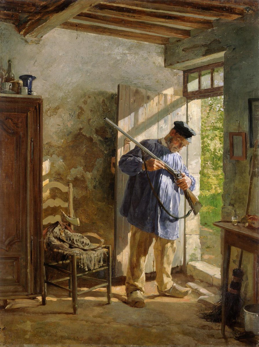 ¡Buenos días y feliz jueves!

"Antes de la caza", del pintor esloveno Jurij Šubic (1855-1890).
