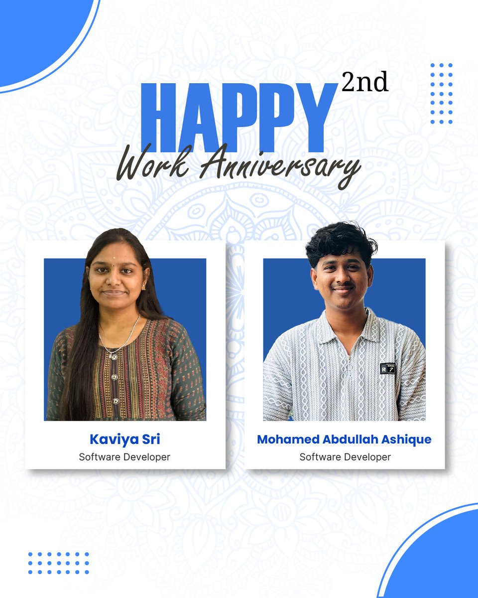 centizeninc's tweet image. Clean code, smart solutions, and an unstoppable drive, that’s what Kaviya Sri & Mohamed Abdullah Ashique bring to the table every single day.
Visit us: centizen.com | getzenbasket.com
#workanniversary #softwaredeveloperlife #techtalent #teamcentizen