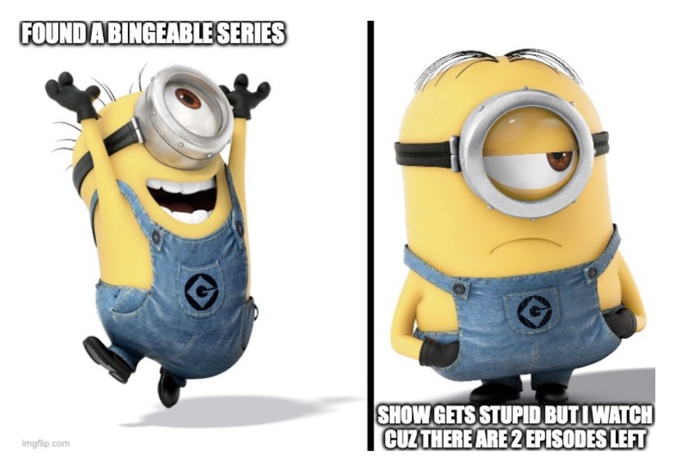 Almost done with season 6 The Resident...   #why #stillwatching #lazyvictories

Minion Happy Sad imgflip.com/i/9wai45 via <a href="/imgflip/">imgflip</a>