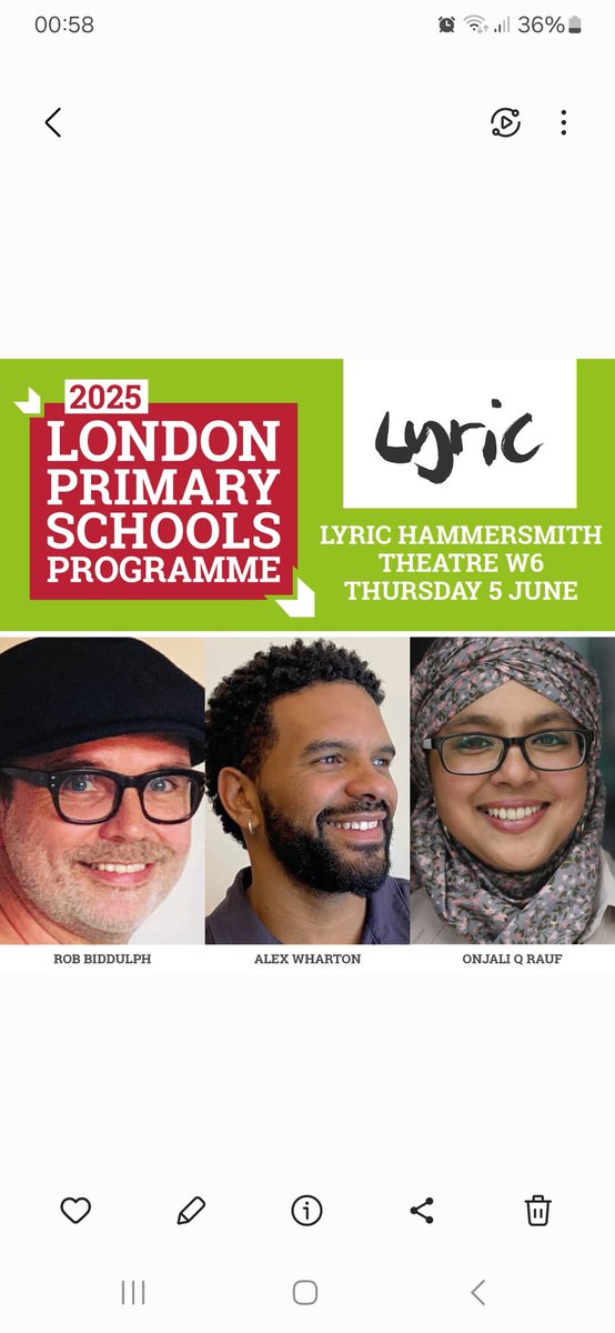 Another brilliant day ahead! The Barnes <a href="/kidslitfest/">BarnesKidsLitFest</a> London Primary Schools Programme will be at <a href="/LyricHammer/">Lyric Hammersmith Theatre</a> so another 1,500 can see author events!
<a href="/RobBiddulph/">Rob Biddulph</a> <a href="/alexwhartonpoet/">Alex Wharton</a> and <a href="/OnjaliRauf/">onjali rauf</a> will be bringing their #ReadingForPleasure magic!