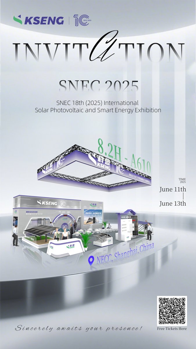 KsengSolar's tweet image. 🌏#KsengGlobalExpo Power the Future with #KsengSolar at @SNECEXPO 2025 in #Shanghai! ✨🚀​

☀️All-scenario #solar racking solutions,💡insightful expert presentations, 🎁exciting lucky draws with fantastic prizes, and more surprises - all at #Kseng's booth 8.2H-A610!✅

#SNEC2025