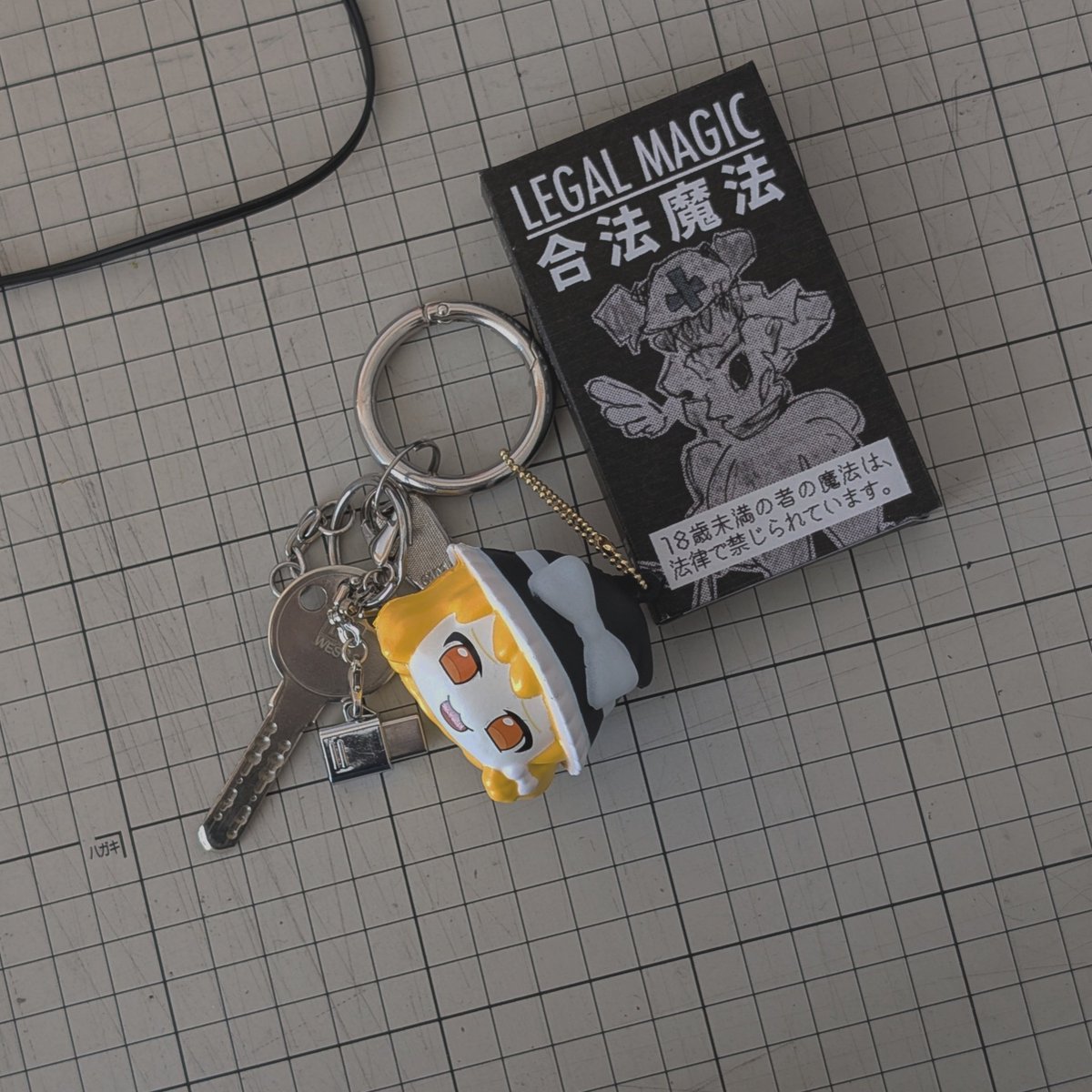 今日から展示。17:00〜在廊。ポケットにキーホルダーつけてたらわたくし。
