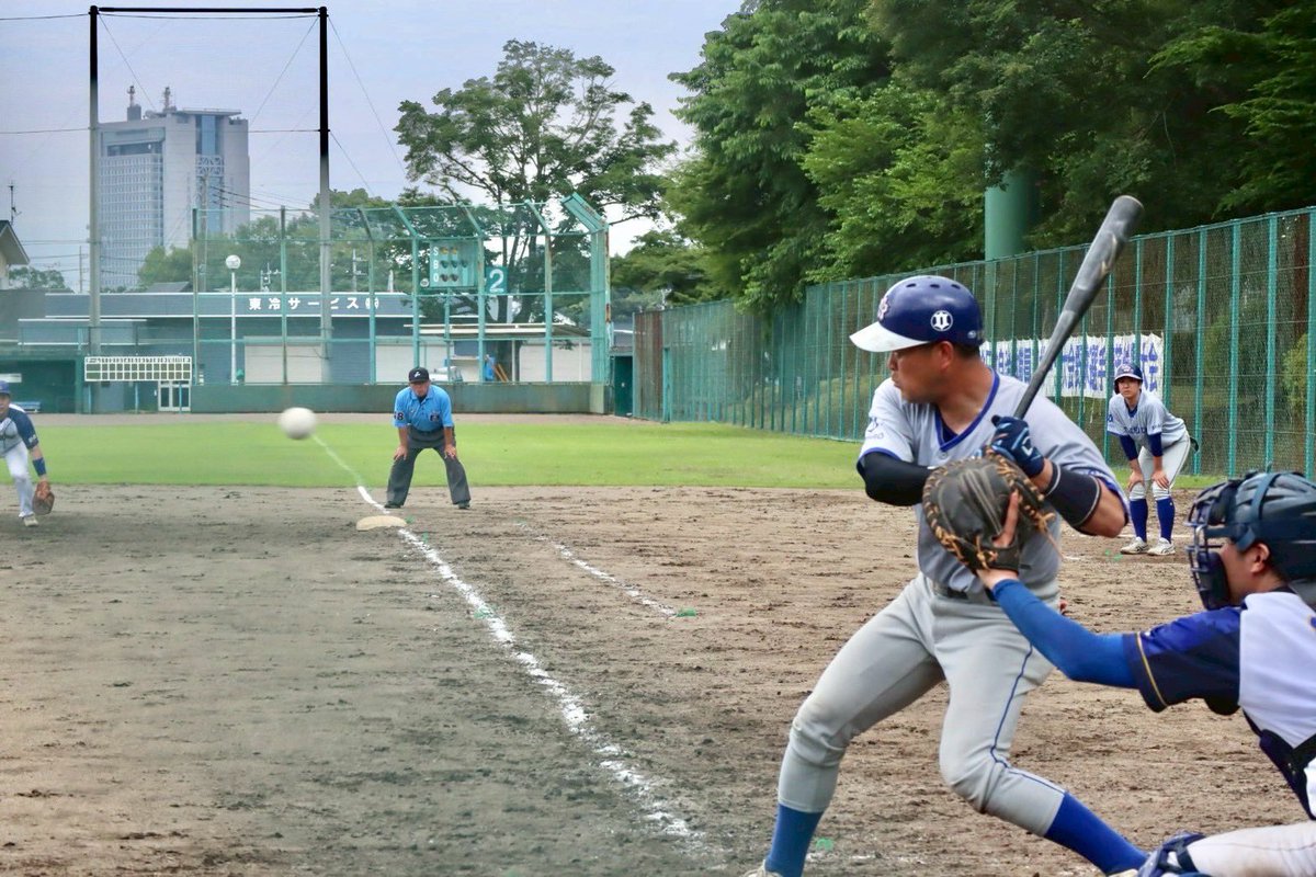 HitachiCity89's tweet photo. 【試合結果】
自治労スポーツ大会
＃水戸市総合運動公園軟式球場
🆚神栖市役所様

日立市 3ー2 神栖市【勝ち】

新人の菊地が7回からリリーフし、3回を無失点の好投。打っては2安打と投打に渡って躍動し、勝利しました‼️
#日立市 https://t.co/nT7fM9Q30T