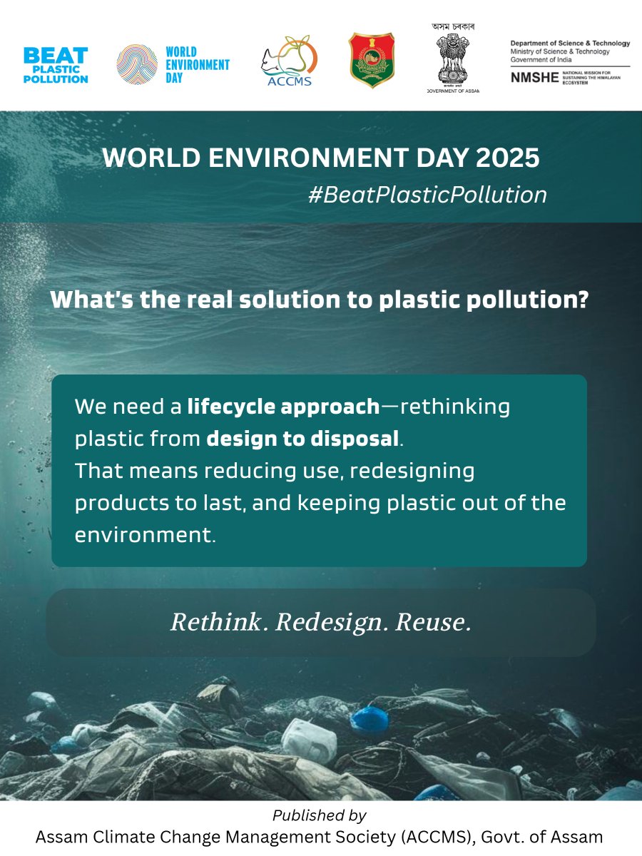 Assam Climate Change Management Society (ACCMS) (@accmsociety) on Twitter photo Plastic solutions need a full lifecycle fix. Rethink. Redesign. Reuse. #BeatPlasticPollution <a href="/CMOfficeAssam/">Chief Minister Assam</a> <a href="/cmpatowary/">Chandra Mohan Patowary</a> <a href="/moefcc/">MoEF&CC</a> <a href="/IndiaDST/">DSTIndia</a> <a href="/mkyadava/">mkyadava</a> <a href="/manirizwan/">Rizwan Uz Zaman, Phd</a> <a href="/Hirdesh59160599/">Hirdesh</a> Plastic solutions need a full lifecycle fix. Rethink. Redesign. Reuse. #BeatPlasticPollution <a href="/CMOfficeAssam/">Chief Minister Assam</a> <a href="/cmpatowary/">Chandra Mohan Patowary</a> <a href="/moefcc/">MoEF&CC</a> <a href="/IndiaDST/">DSTIndia</a> <a href="/mkyadava/">mkyadava</a> <a href="/manirizwan/">Rizwan Uz Zaman, Phd</a> <a href="/Hirdesh59160599/">Hirdesh</a>