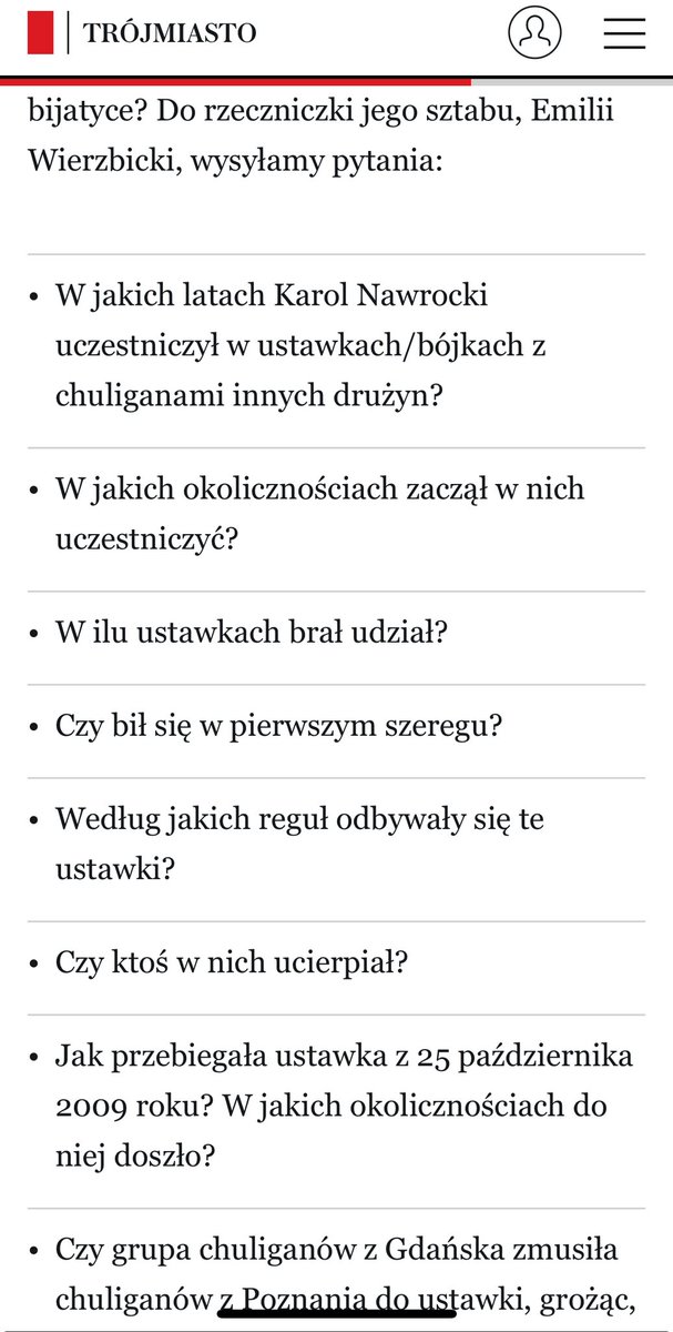 Paweł Szefernaker zarzuca w TVN24 dziennikarzom, że w sprawie ustawek Karola Nawrockiego „stawiali wykrzykniki, a nie znaki zapytania”. Szefernaker kłamie. To pytania, które wysłaliśmy do rzeczniczki sztabu, i do dziś nie dostaliśmy odpowiedzi. <a href="/KonradPiasecki/">Konrad_Piasecki</a> <a href="/szefernaker/">Paweł Szefernaker 🇵🇱</a>