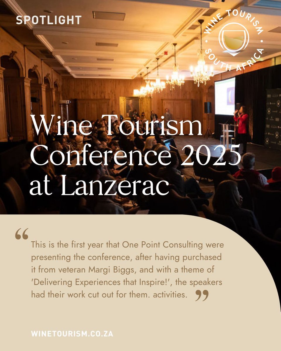 Thank you to Judy Brower and the wine.co.za team for this thoughtful reflection on the 2025 Wine Tourism Conference at Lanzerac Estate.

📸 View their gallery at the link: rebrand.ly/winecoza 
#WineTourismConference2025 #WineTourism #SouthAfricanWine #Inspiring