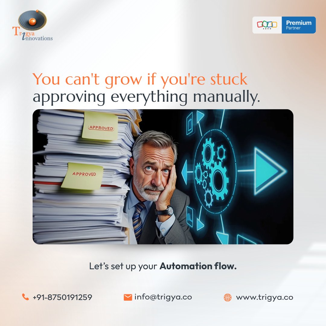 trigya_innovate's tweet image. We use Zoho Flow to automate your approval chains, alerts, and handoffs.
⚙️ Scale without getting stuck.

📞 Call us at  +91 875 0191 259 | +1 (845) 323-5023

📧 info@trigya.co

🌐 trigya.co

#zohoflow #workflowautomation #trigyainnovations