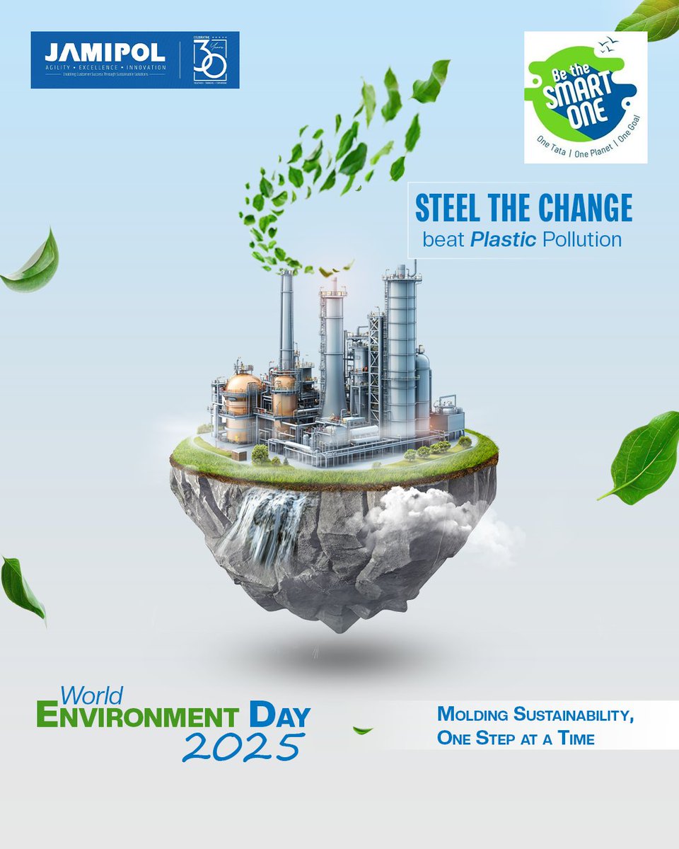 JAMIPOL24041995's tweet photo. At  JAMIPOL, we’re proud to stand with the Tata Group in our shared mission to build a greener future. Every action — however small — counts when we “Be the Smart One.”
🚯 Refuse single-use
🛍️ Reuse mindfully
🔄 Recycle responsibly
🌍 Respect the planet https://t.co/kDGJsHhMVS